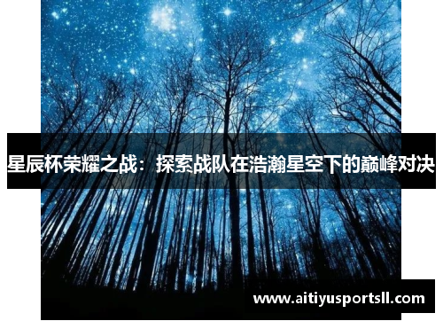 星辰杯荣耀之战：探索战队在浩瀚星空下的巅峰对决